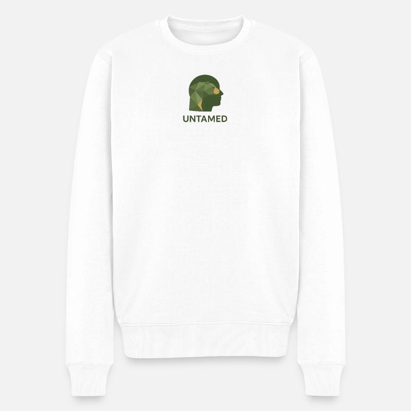 Untamed - Männer Premium Bio Pullover - Weiß