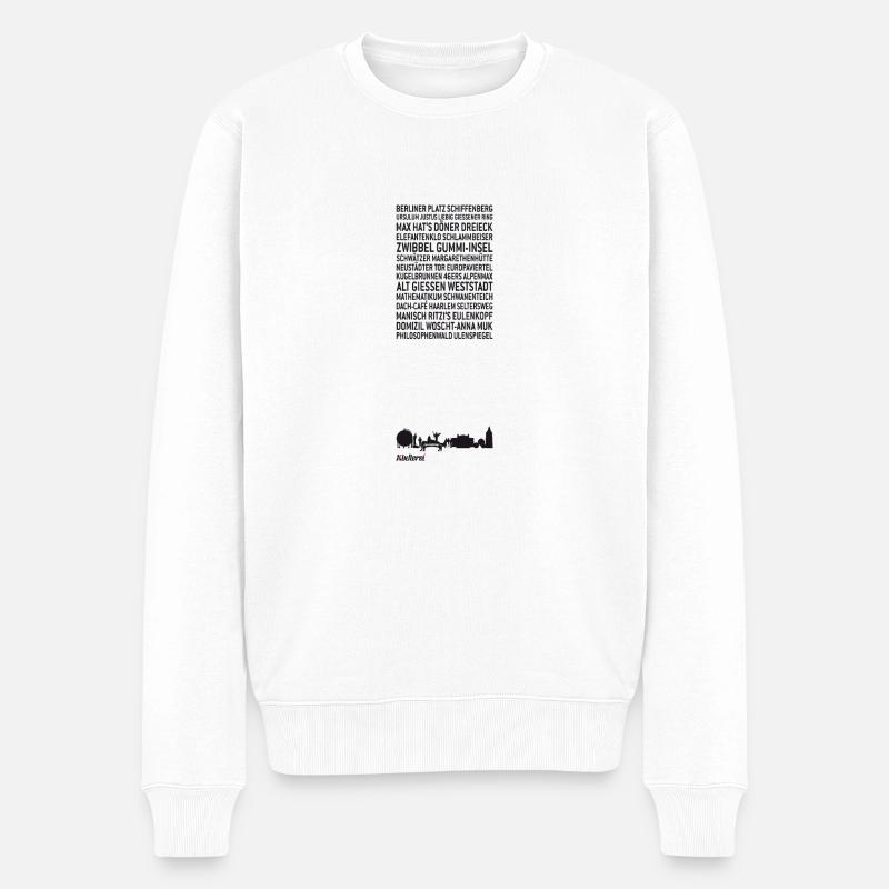 Gießen kompakt - Männer Premium Bio Pullover - Weiß