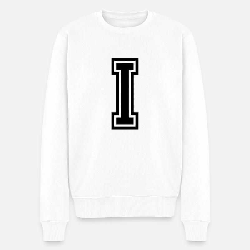 I - Männer Premium Bio Pullover - Weiß