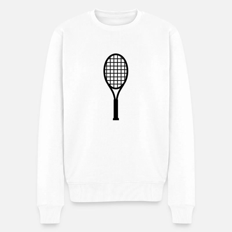 Badminton Tennis Federball - Männer Premium Bio Pullover - Weiß