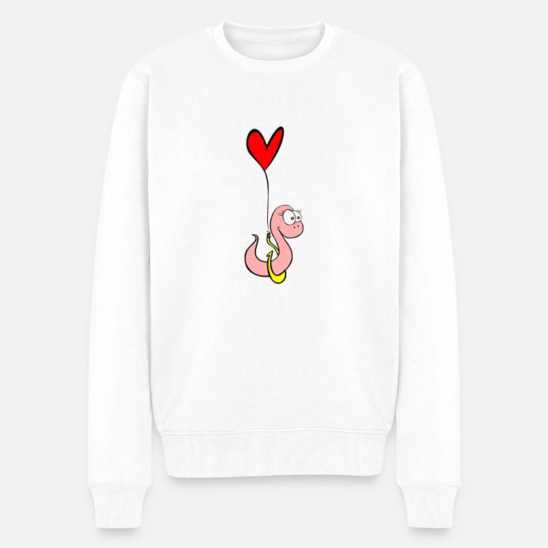 asticot amoureuse - Pull Premium bio Homme - blanc