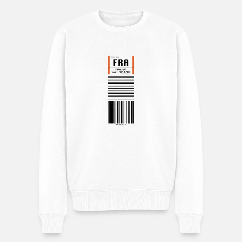 Flughafen Frankfurt FRA - Männer Premium Bio Pullover - Weiß