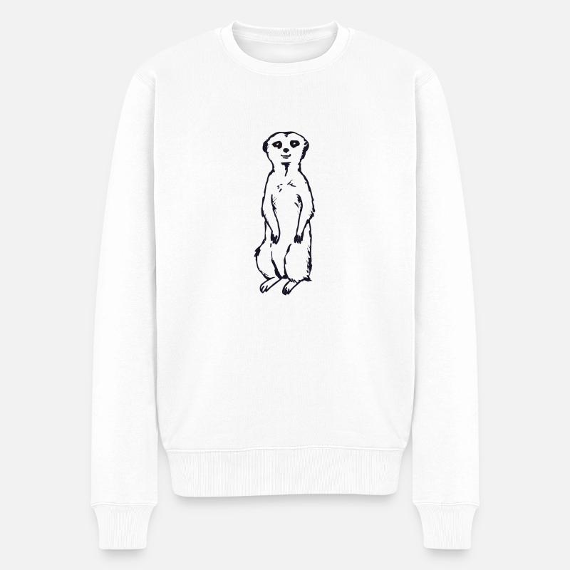 Idée cadeau bébé suricate - Pull Premium bio Homme - blanc