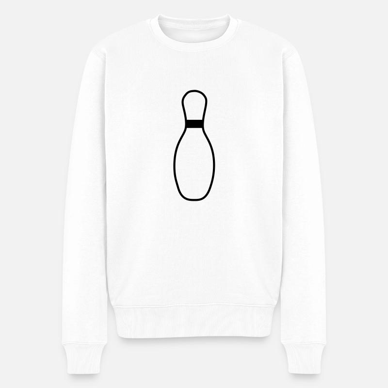 bowlingpin - Männer Premium Bio Pullover - Weiß