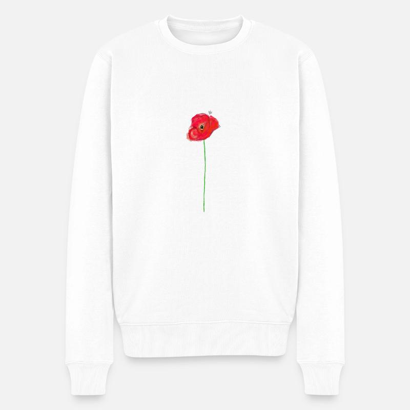 Coquelicot peinture - Pull Premium bio Homme - blanc