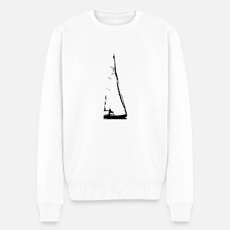 Sailing Boat - Pull Premium bio Homme - blanc