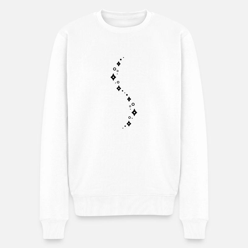 Glitzer Linie - Männer Premium Bio Pullover - Weiß