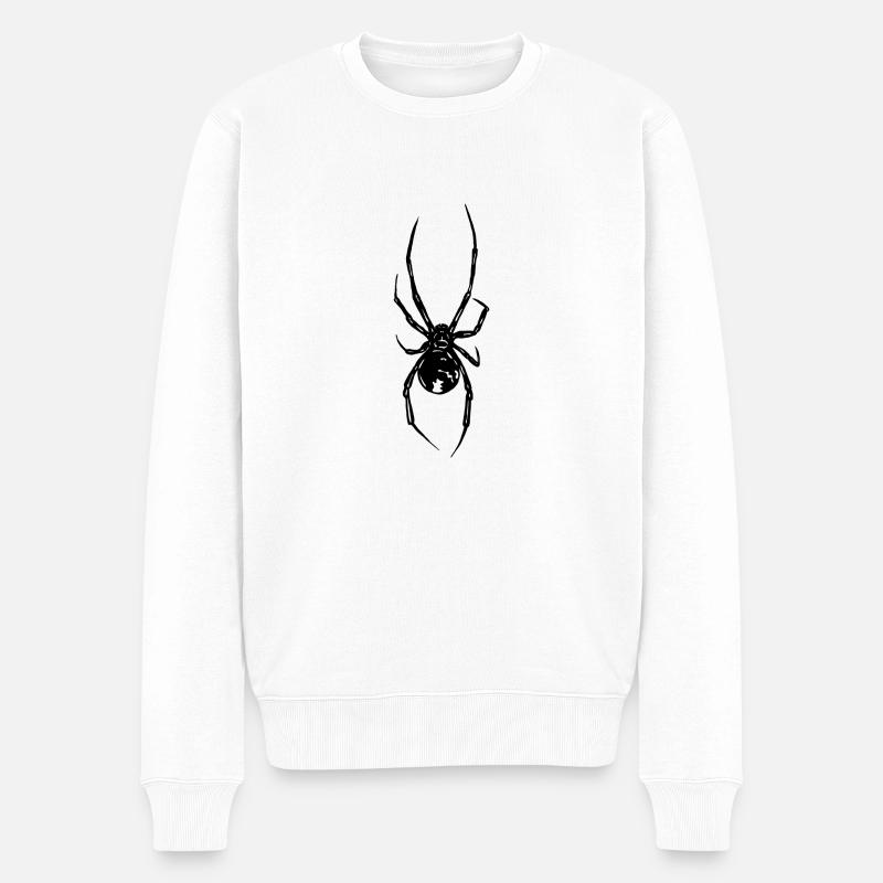 Spinne - Männer Premium Bio Pullover - Weiß