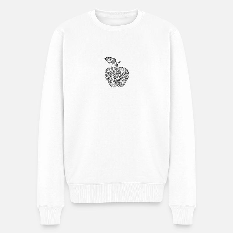 Apfel von Eden - Männer Premium Bio Pullover - Weiß