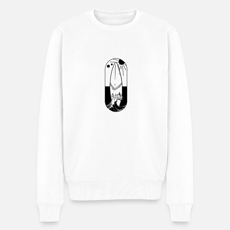 Fernweh-oceanpill - Männer Premium Bio Pullover - Weiß