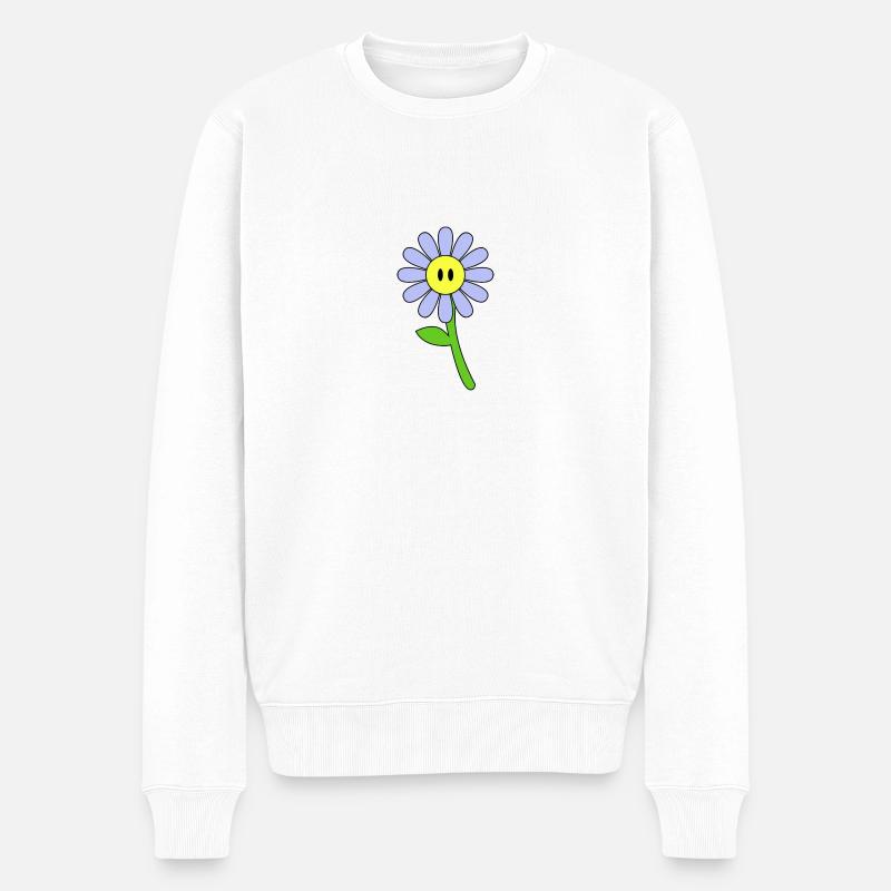 Conception mignonne de fleur - Pull Premium bio Homme - blanc
