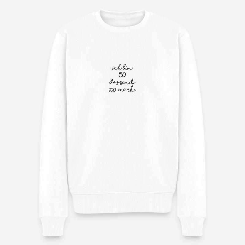 50 - Männer Premium Bio Pullover - Weiß