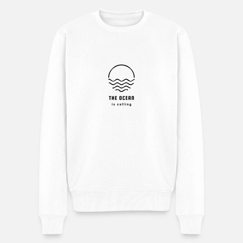 L’océan appelle - Pull Premium bio Homme - blanc