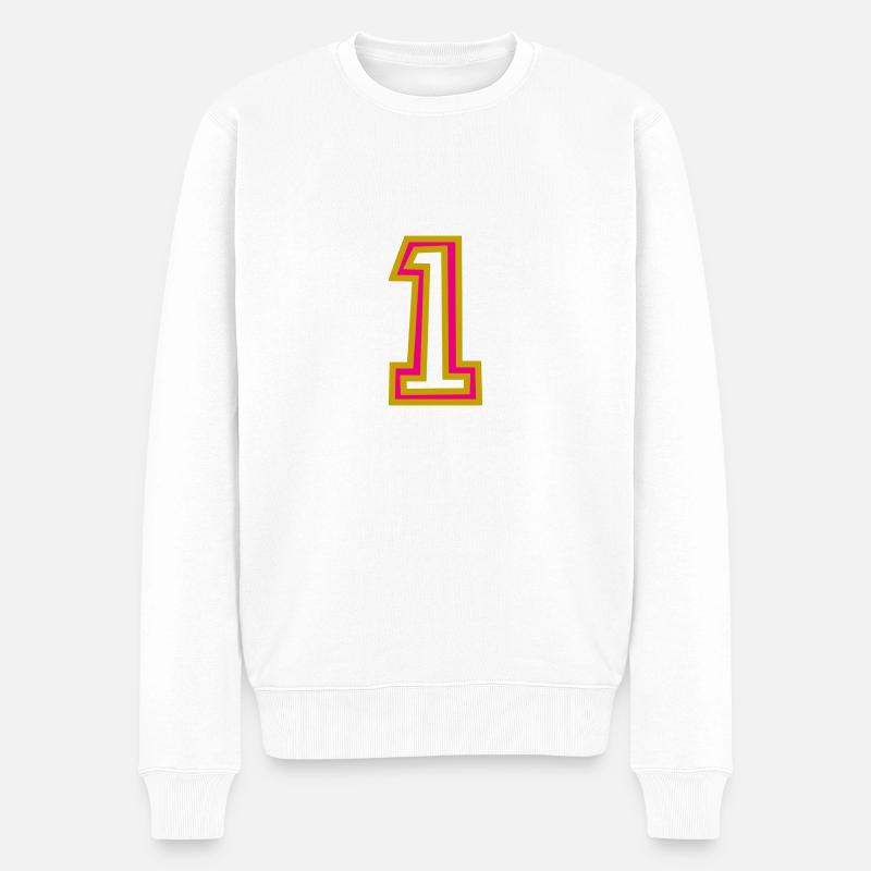 1. 1 JAHR - Männer Premium Bio Pullover - Weiß
