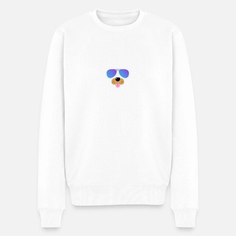 cool dog - Pull Premium bio Homme - blanc