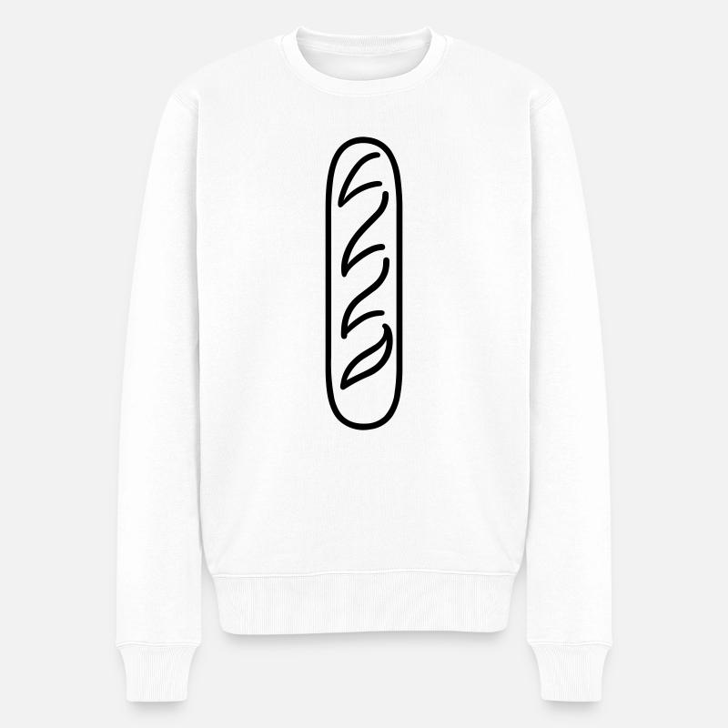 baguette - Pull Premium bio Homme - blanc