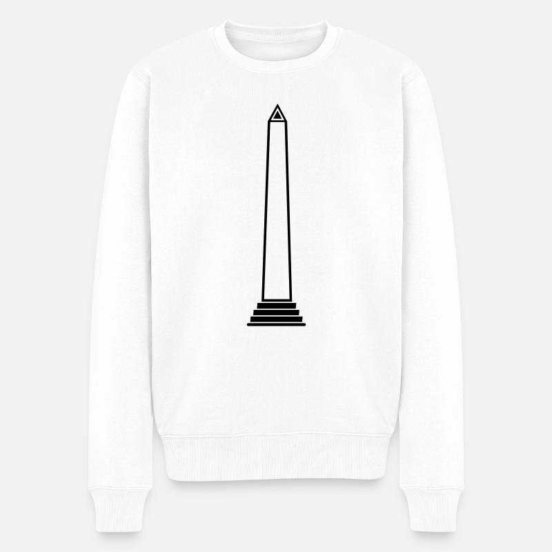 obélisque - Pull Premium bio Homme - blanc