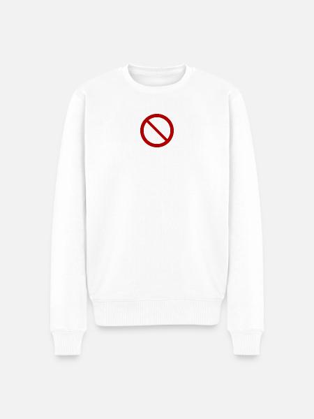 Forbidden T-Shirt Humor Gift - Men's Premium Organic Jumper - white