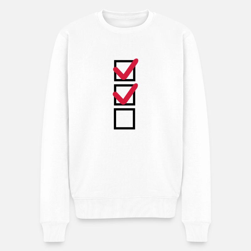 Haken - Männer Premium Bio Pullover - Weiß