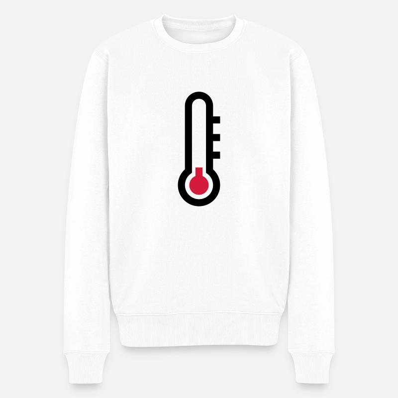 Icône d'icône de température du thermostat - Pull Premium bio Homme - blanc