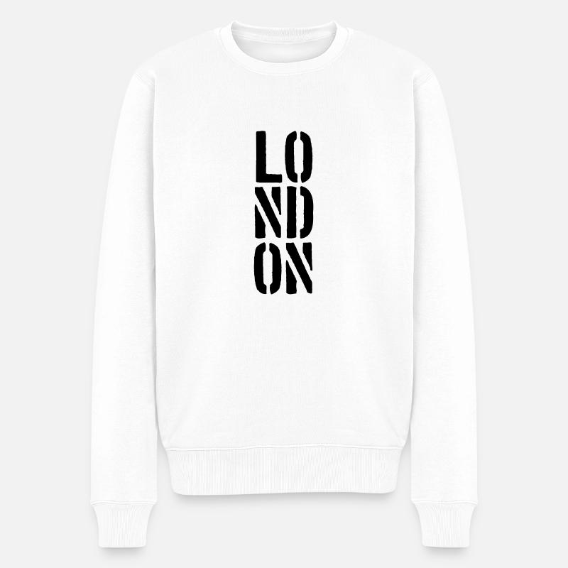 London Stamp - Pull Premium bio Homme - blanc