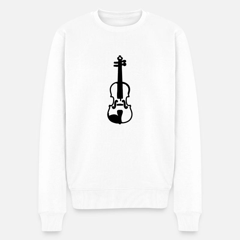 violin - Männer Premium Bio Pullover - Weiß