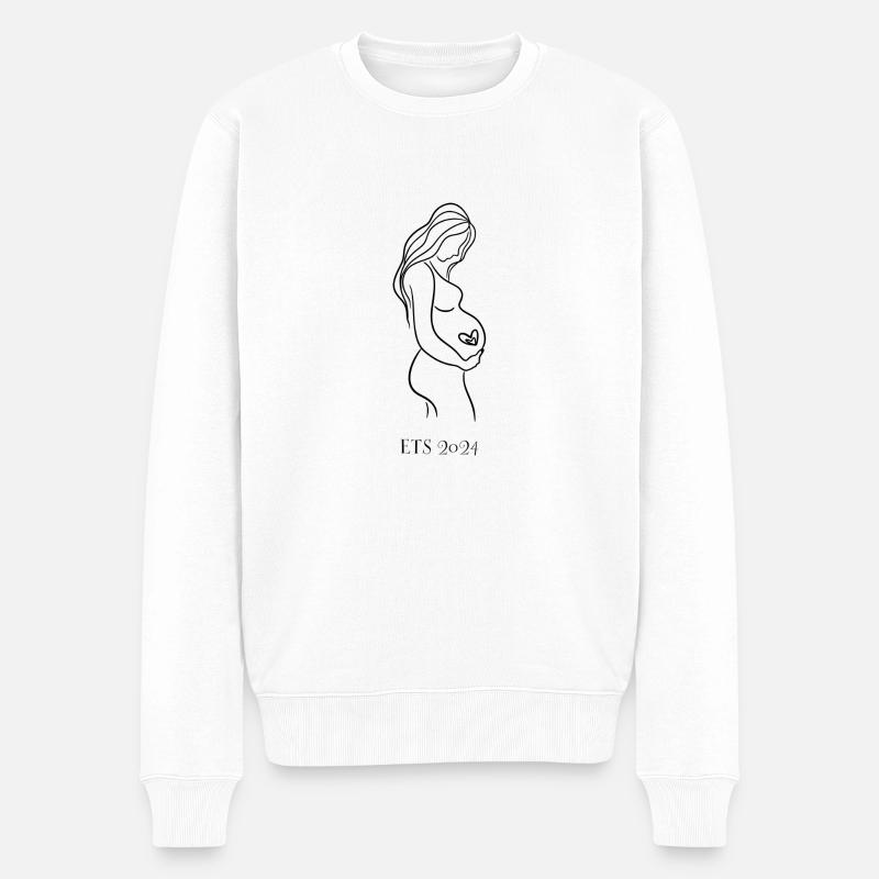 Grossesse - Pull Premium bio Homme - blanc