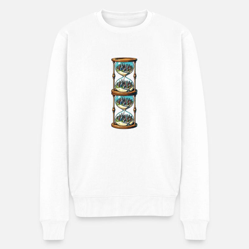 La ville du sablier 2 - Pull Premium bio Homme - blanc