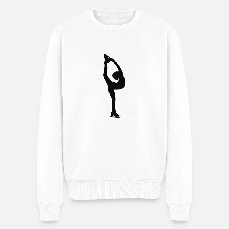 Eiskunstlauf - Männer Premium Bio Pullover - Weiß
