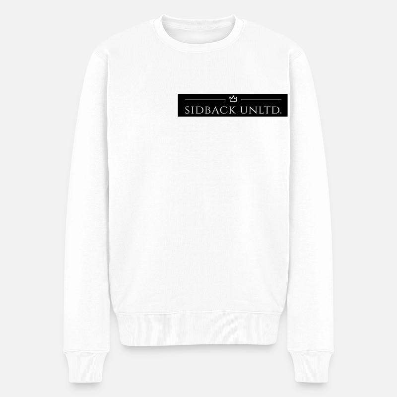 Sidback unltd. Logo - Männer Premium Bio Pullover - Weiß