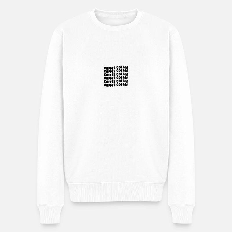 Café café noir - Pull Premium bio Homme - blanc