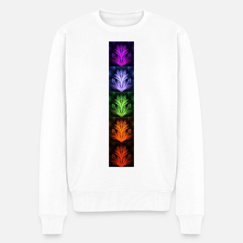 Nightflower Monkeyface - Männer Premium Bio Pullover - Weiß