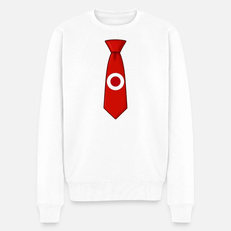 Japan Tie – Flaggendesign - Männer Premium Bio Pullover - Weiß