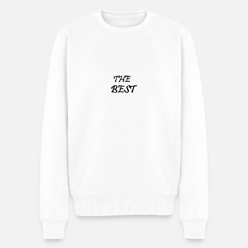 THE BEST Personalisierbar - Männer Premium Bio Pullover - Weiß