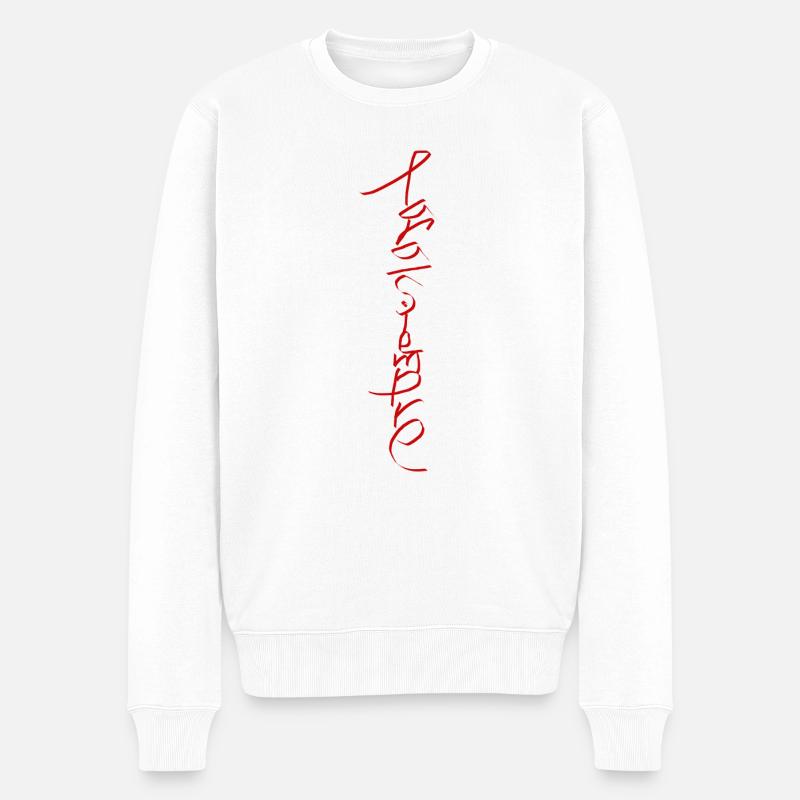 Para Siempre Schriftzug - Männer Premium Bio Pullover - Weiß