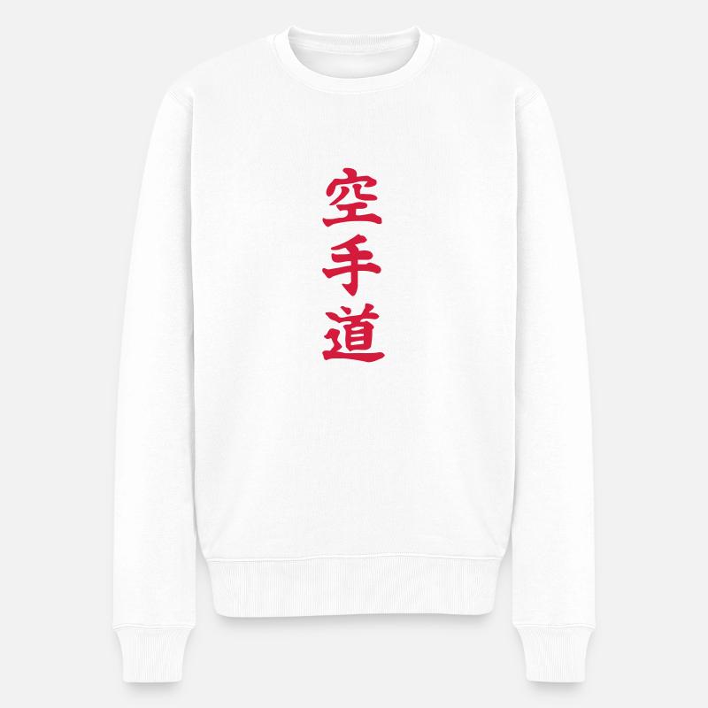 karate - Männer Premium Bio Pullover - Weiß
