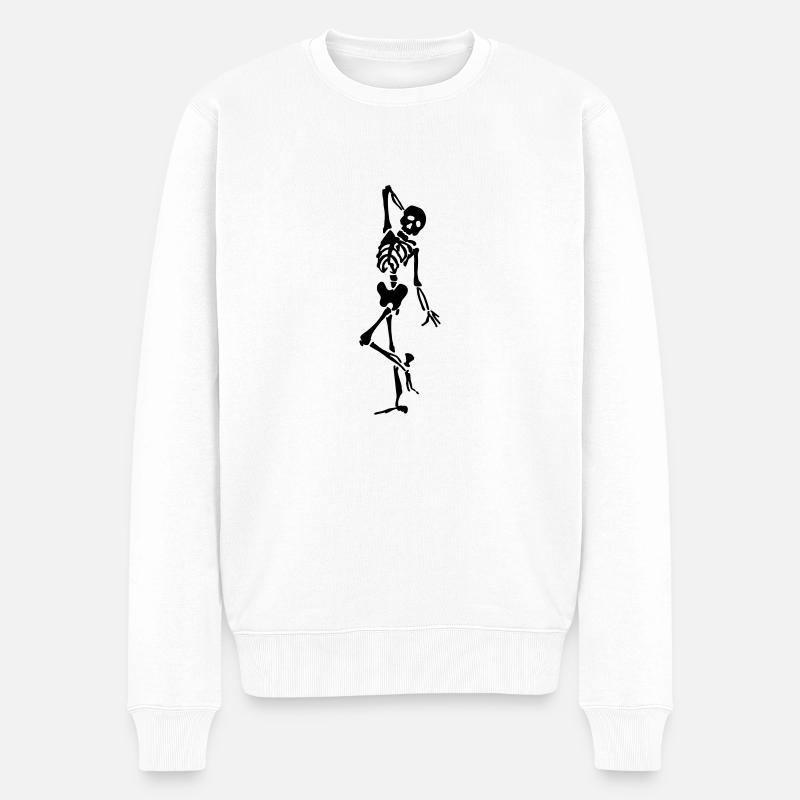 Modell - Männer Premium Bio Pullover - Weiß