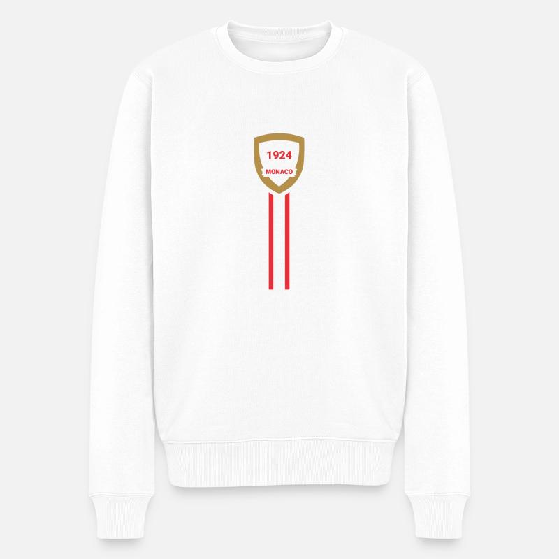 Monaco Fußballverein - Männer Premium Bio Pullover - Weiß