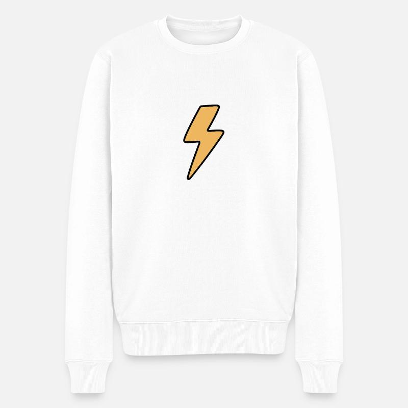 Blitz - Männer Premium Bio Pullover - Weiß