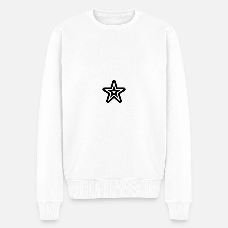 Seestern - Männer Premium Bio Pullover - Weiß