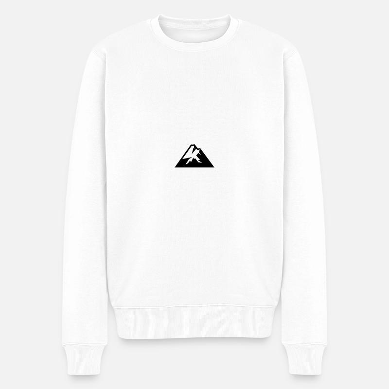 Berg - Männer Premium Bio Pullover - Weiß