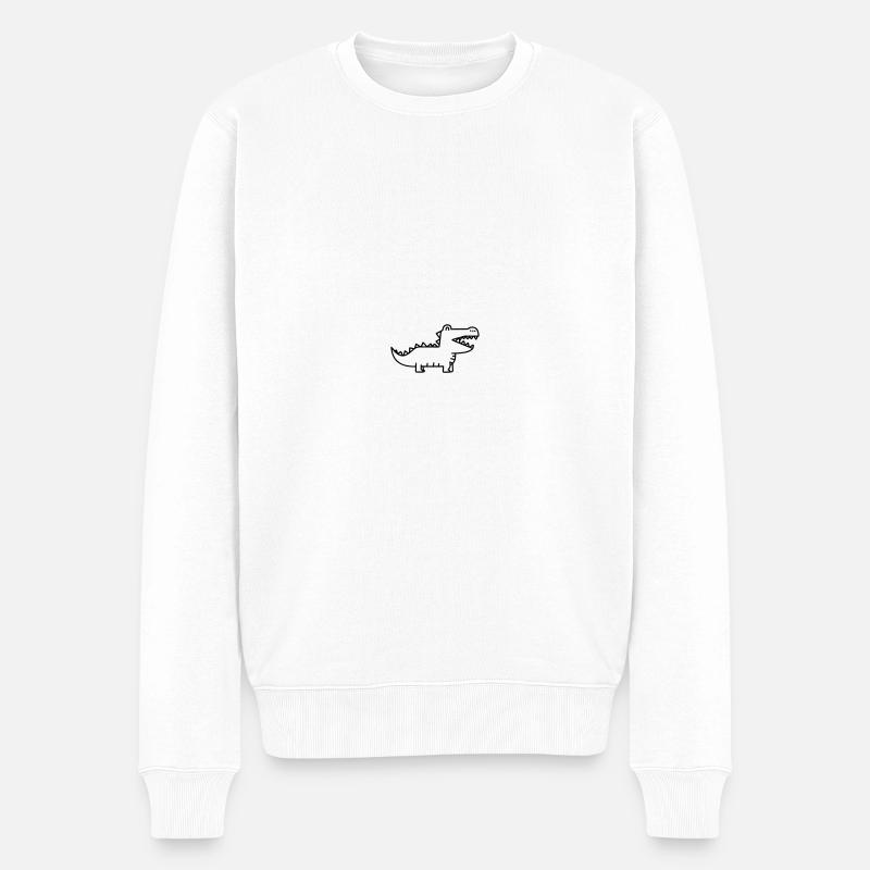 crocodile - Pull Premium bio Homme - blanc