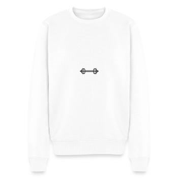 Hantel - Männer Premium Bio Pullover - Weiß - Vorne - Thijin (182cm)