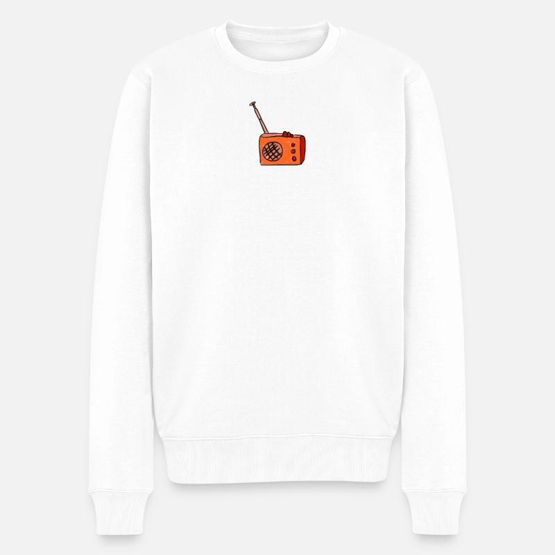 radio - Männer Premium Bio Pullover - Weiß