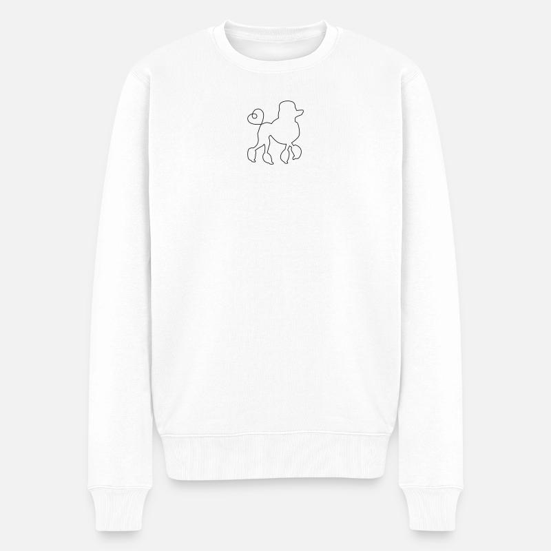 Caniche amant Amateur Fan Chien - Pull Premium bio Homme - blanc