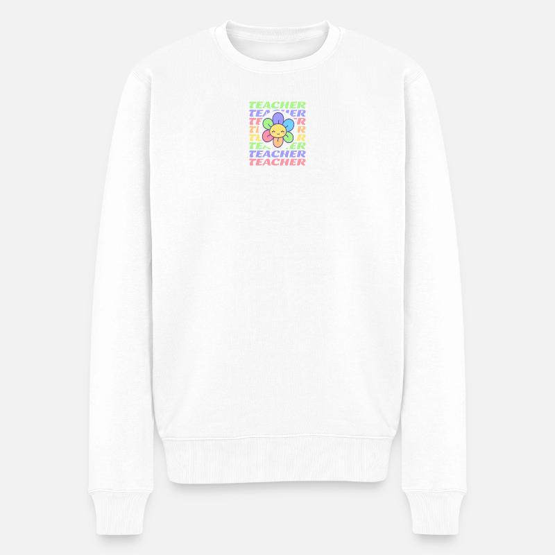 Lehrer Design - Männer Premium Bio Pullover - Weiß