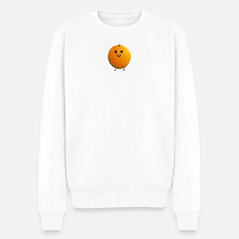 Orange - Pull Premium bio Homme - blanc