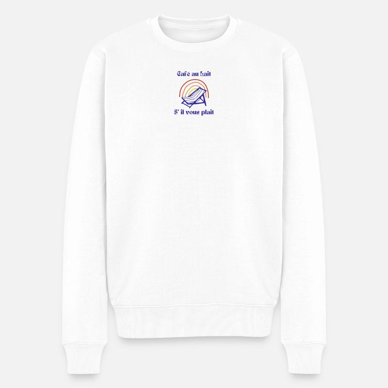 Café s’il vous plaît - Pull Premium bio Homme - blanc