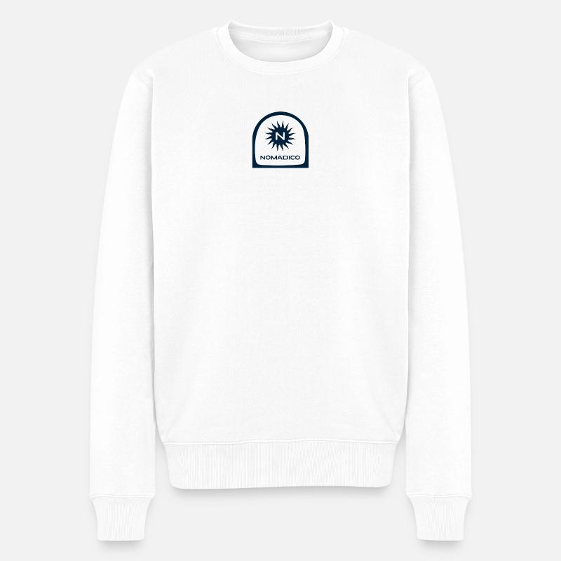 Arche Ocean_Blue_Nomadico - Pull Premium bio Homme - blanc