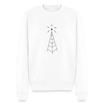 Transmission Tower Sendemast - Men's Premium Organic Jumper - white - Front - Thijin (182cm)